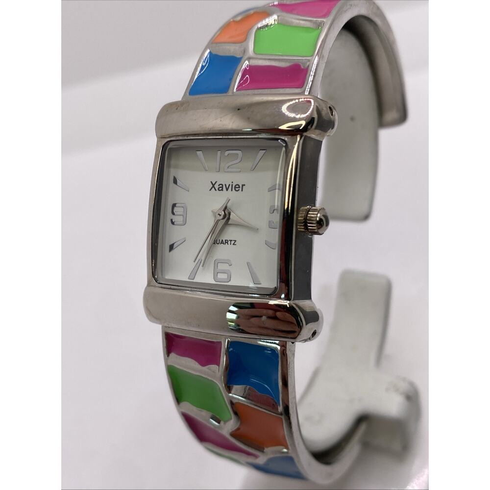 Xavier Womens Colorful Cuff Bangle Watch New Battery